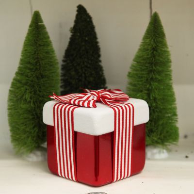 Cute Red and White Hanging Gift Box Christmas Decoration
