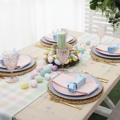 Pastel Tartan Easter Table Runner