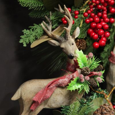 Deer Ornament with Red Bow - Right