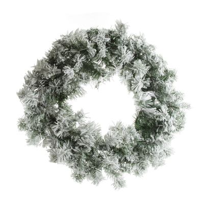 Flocked-Alpine-Christmas-Wreath