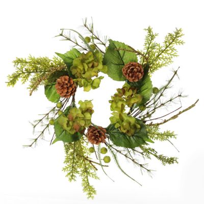 Small Fresh Hydrangea Christmas Wreath 
