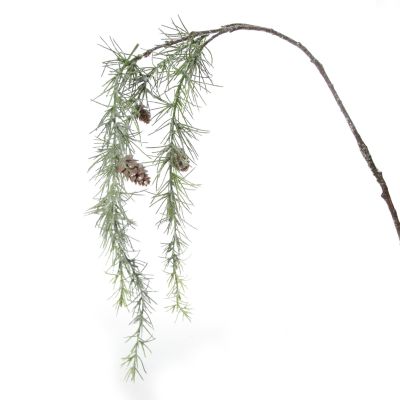 Frosted Pine with Pinecones Hanging Spray