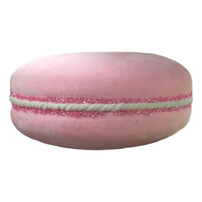 Giant Pale Pink Velvet Macaron Ornament