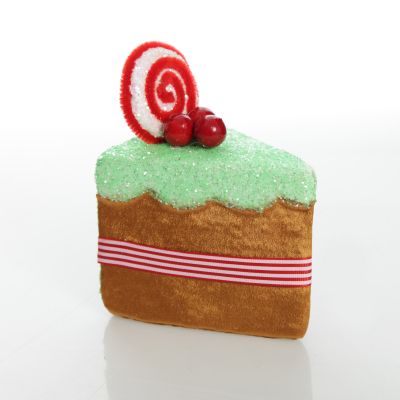 Gingerbread Velvet Cake Slice Christmas Tree Decoration