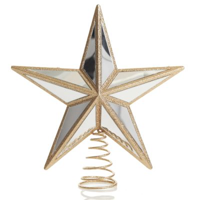 Gold and Mirror 3D Star Christmas Tree Topper