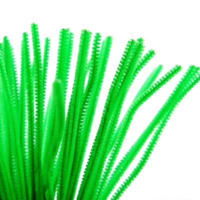 Green Chenille Stem Pipe Cleaners - Pack of 50