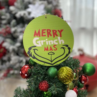 Green Merry Grinchmas Christmas Sign