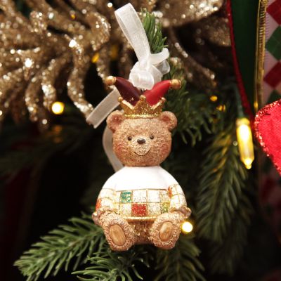 Nutcracker and Teddy Bear Christmas Decoration - Set of 2