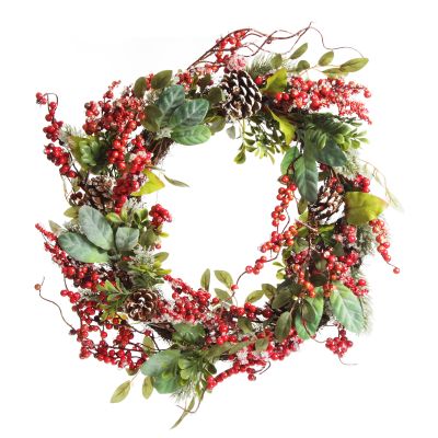 Iced Red Berry Wreath