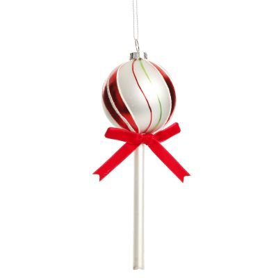 Red and White Peppermint Lollipop Tree Decoration
