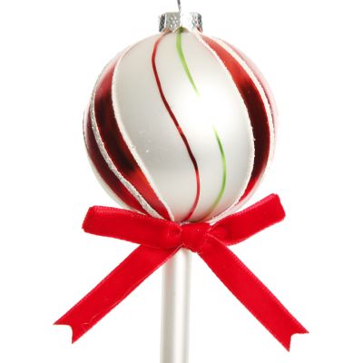 Red and White Peppermint Lollipop Tree Decoration