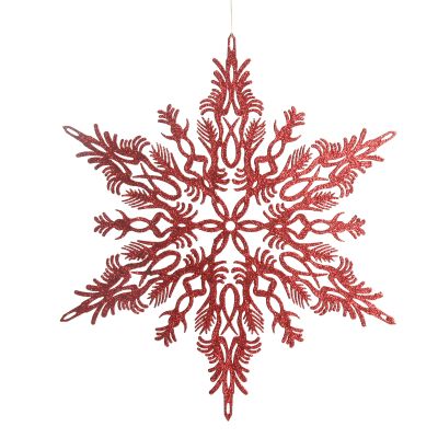 Intricate White Hanging Snowflake Decoration