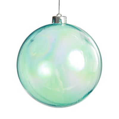 Iridescent Blue Jumbo Shatterproof Christmas Bauble Decoration