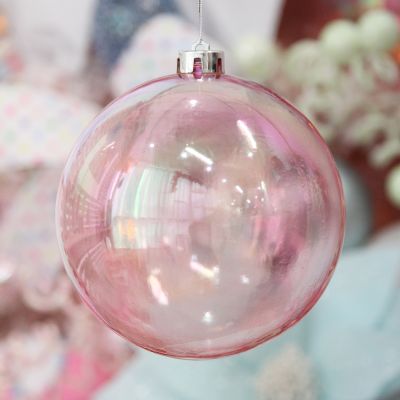 Iridescent Pink Jumbo Shatterproof Christmas Bauble Decoration