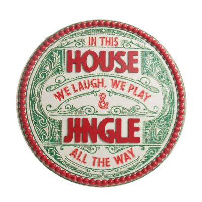 Jingle All the Way Retro Wooden Christmas Sign