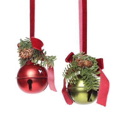 Jingle Bell Hanging Christmas Decoration - Set of 2