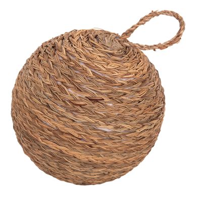 Large Seagrass Rope Ball Hanging Christmas Ornament