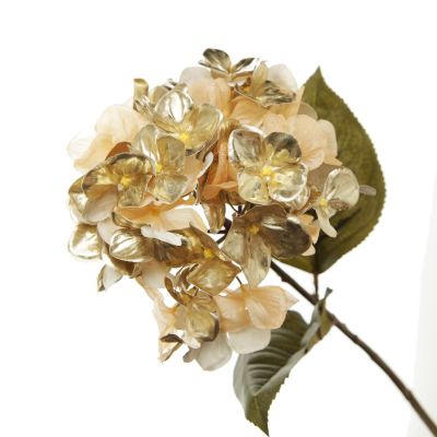 Luxe Gold Hydrangea Flower Stem