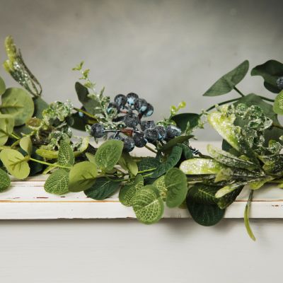 Native Mixed Leaf Garland with Blueberries