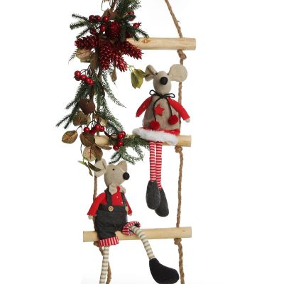 Natural Wooden Rope Ladder Hanging Ornament