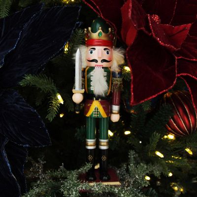 Green Nutcracker with Sword Christmas Ornament - Large