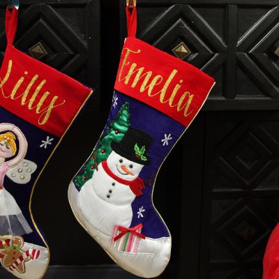 Personalised Snowman Christmas Stocking