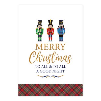 Nutcracker Merry Christmas To All Poster Print