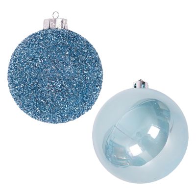 Pale Blue Jumbo Shatterproof Christmas Bauble Decoration