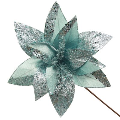Pale Blue Velvet Lily Flower Stem