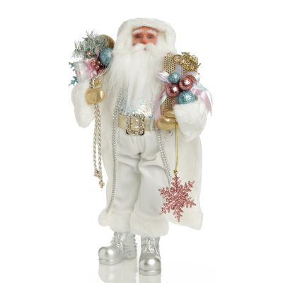  Pastel and White Santa Christmas Ornment Whole Product
