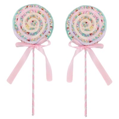 Pastel Rainbow Sprinkle Lollipop - Set of 2