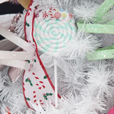 Mint Candy Swirl Lollipop Christmas Tree Decoration