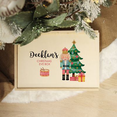 Personalised Printed Wooden Christmas Eve Box - Nutcracker