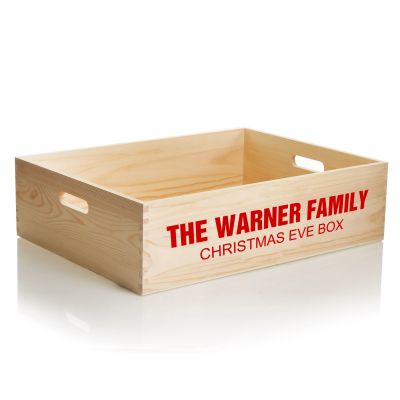 Personalised Christmas Eve Wooden Crate