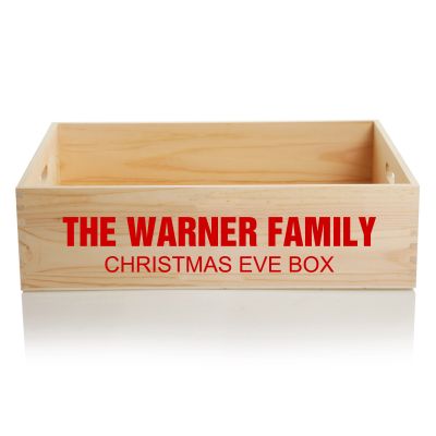 Personalised Christmas Eve Wooden Crate