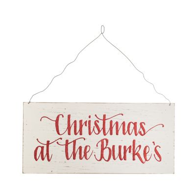 Personalised Country Christmas Wood Plaque