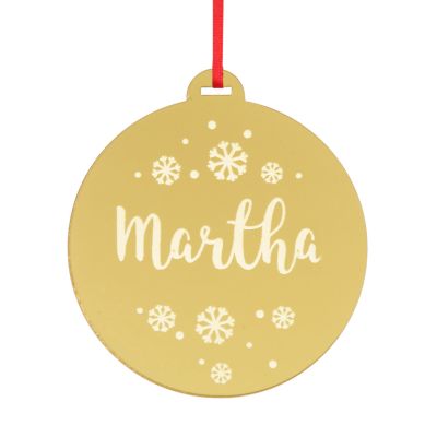 Personalised Etched Bauble Christmas Decoration
