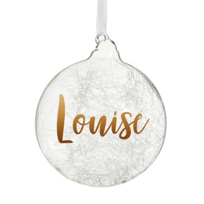 Icicle Glass Personalised Christmas Bauble