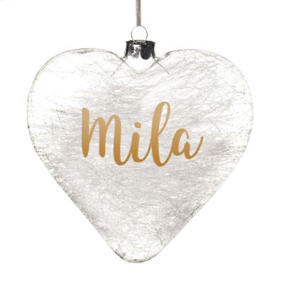 Personalised Icicle Glass Heart