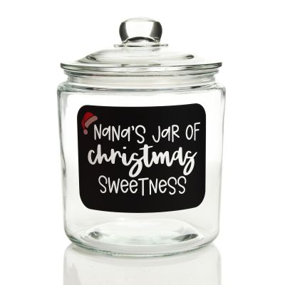 Personalised Nana's Jar of Christmas Treat Jar