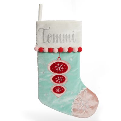 Personalised Peppermint Bauble Christmas Stocking