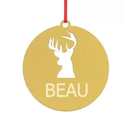 Personalised Reindeer Cutout Christmas Decoration