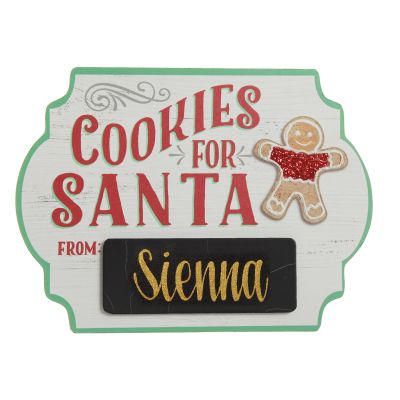 Personalised Retro Cookies for Santa Table Plaque