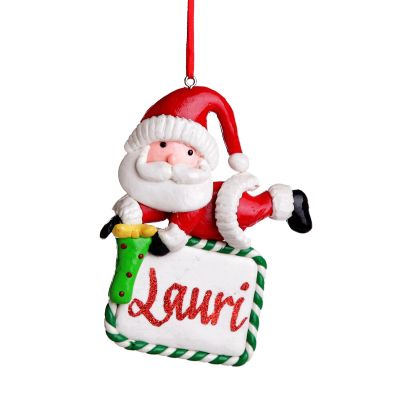 Personalised Santa with Plaque Decoration