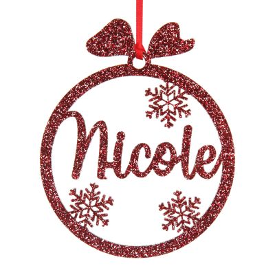 Personalised Snowflake Laser Cut Christmas Decoration