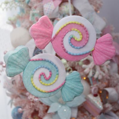 Pink and Blue Swirl Lollies - Set of 2