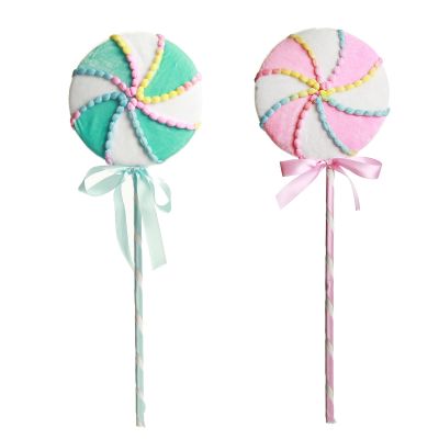 Pink and Blue Twist Lollipops - Set of 2