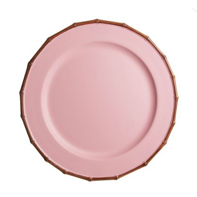 Pink Bamboo Look Charger Plate