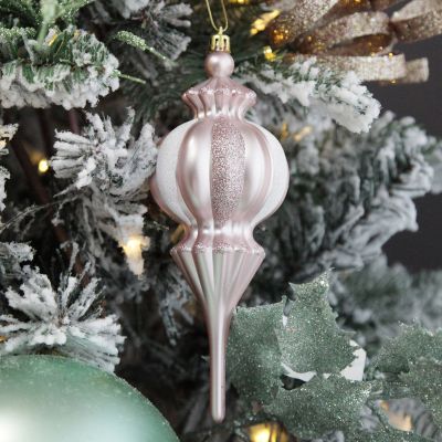 Baby Pink Christmas Finial Decoration