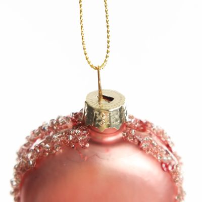 Pink Glass Macaron Christmas Tree Decoration